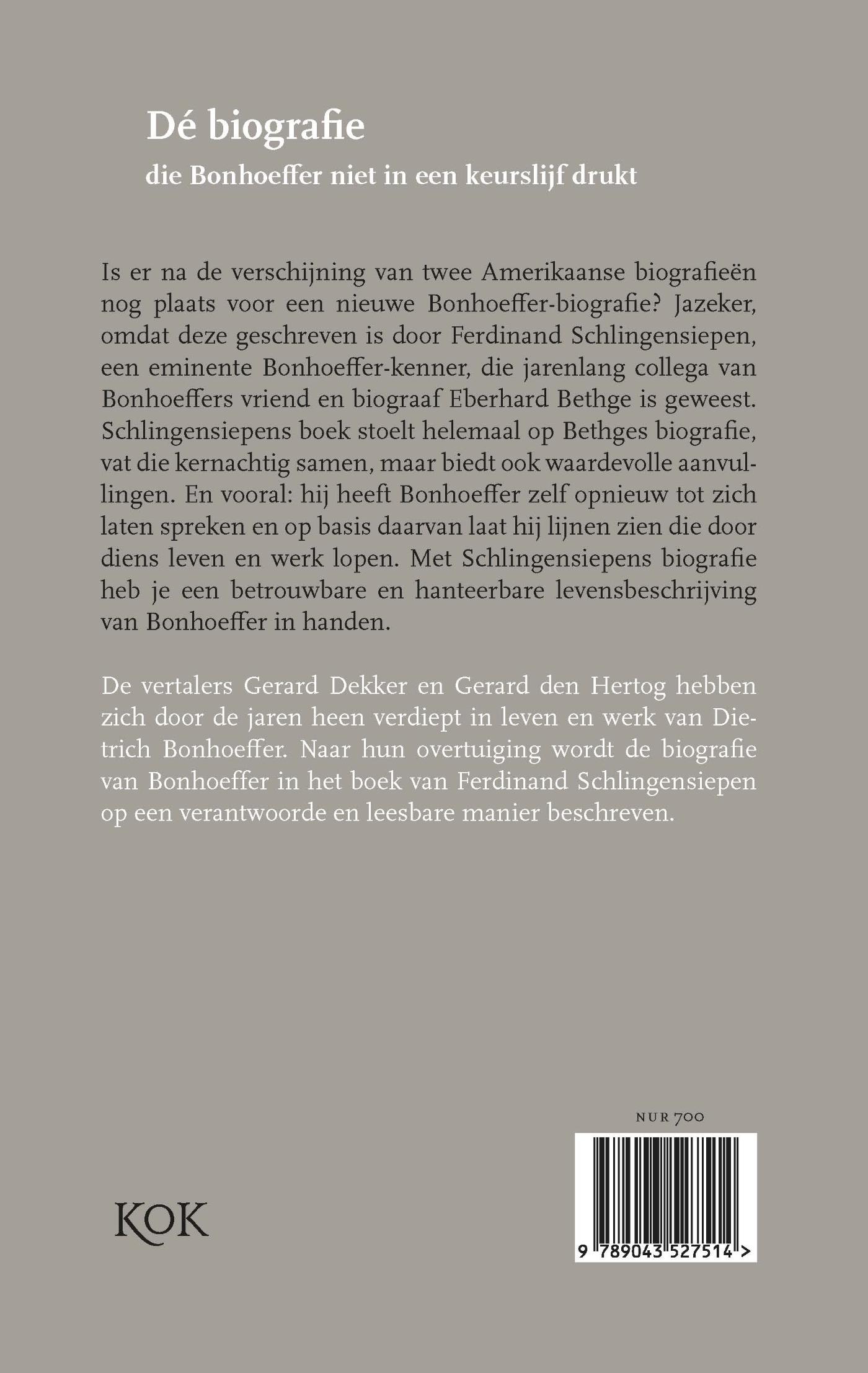 Productafbeelding: achterkant van Dietrich Bonhoeffer 1906-1945