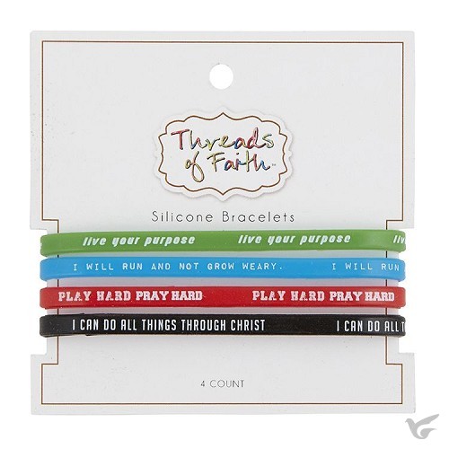 Productafbeelding: voorkant van Silicone bracelets live I will pray hard