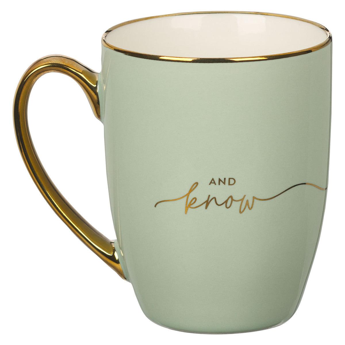 Productafbeelding: achterkant van Be Still Soft Green and Gold