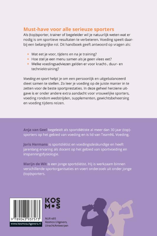 Productafbeelding: achterkant van Voeding en sport