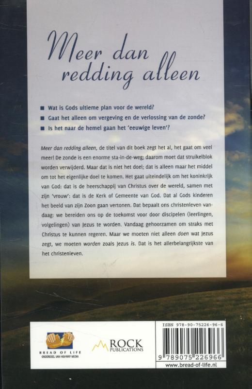 Productafbeelding: achterkant van Meer dan redding alleen