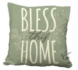 Productafbeelding: voorkant van Pillowcase 45x45cm Bless this home
