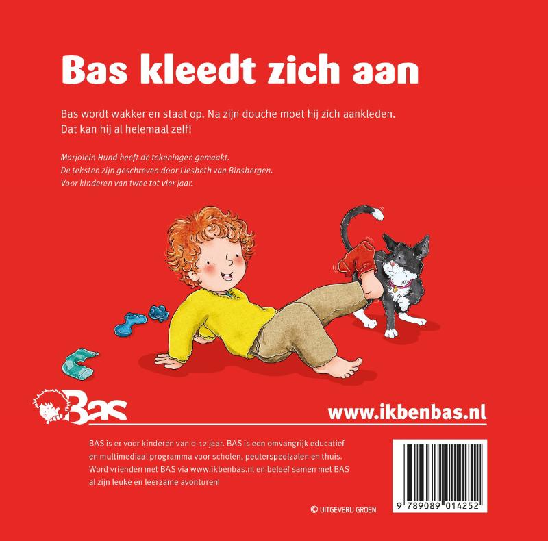 Productafbeelding: achterkant van Bas kleedt zich aan