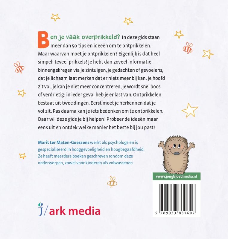 Productafbeelding: achterkant van Ontprikkelgids voor kids