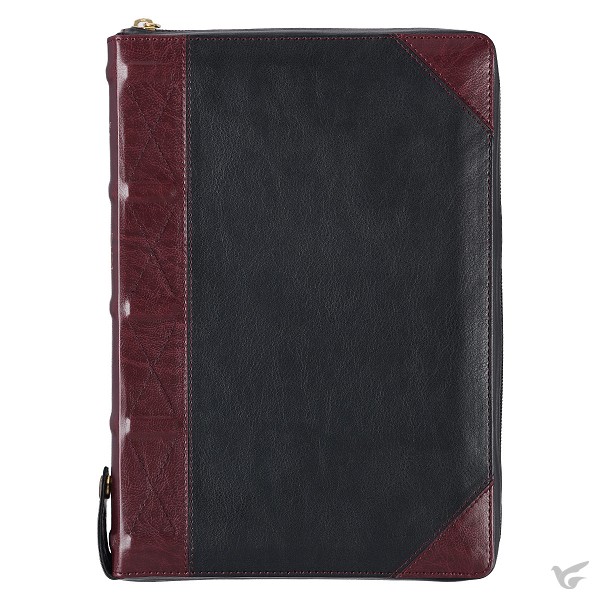 Productafbeelding: voorkant van KJV Study Bible Black and Burgundy  Zipp