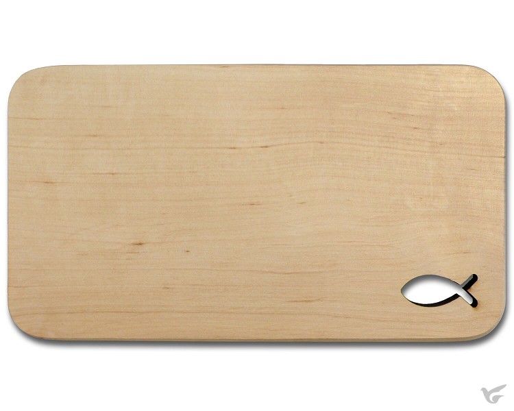 Productafbeelding: voorkant van Houten ontbijtplank 22x12cm