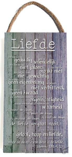 Productafbeelding: voorkant van De liefde is 1 Kor. 13