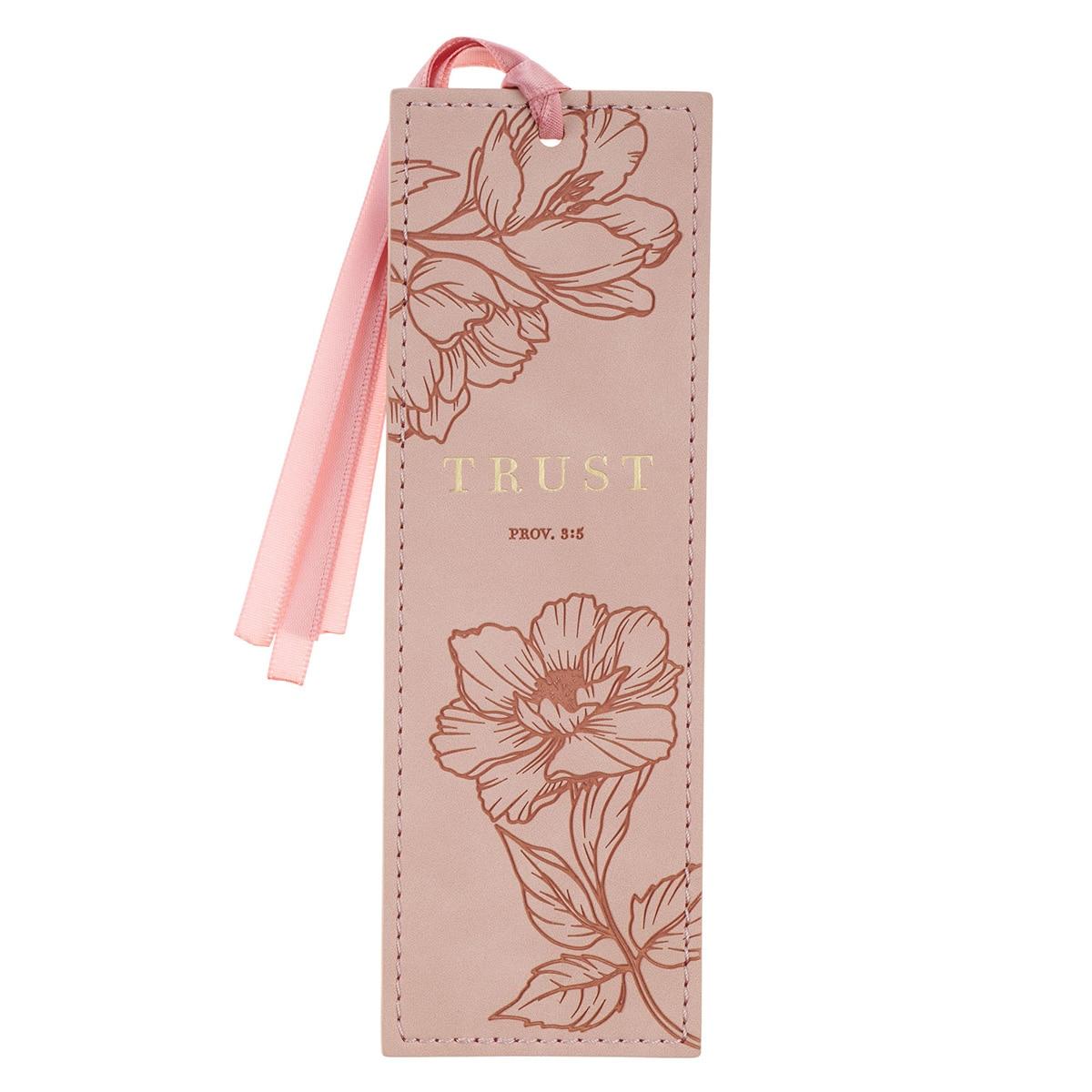 Productafbeelding: voorkant van Trust Prov. 3:5 Bookmark Faux Leather Pink