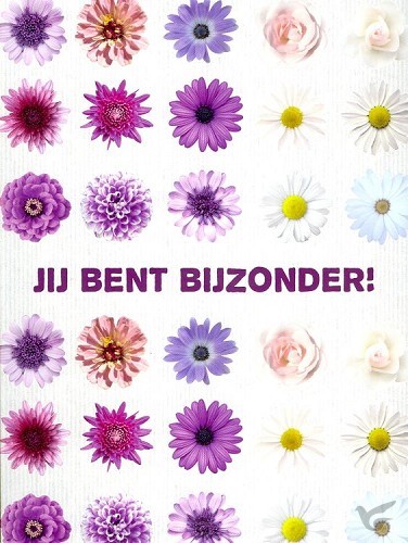 Productafbeelding: voorkant van Kaart jij bent bijzonder bloemen