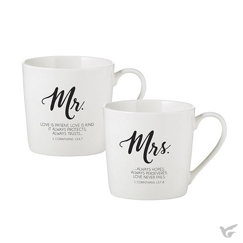 Productafbeelding: voorkant van Cafe Mug Set Mr & Mrs