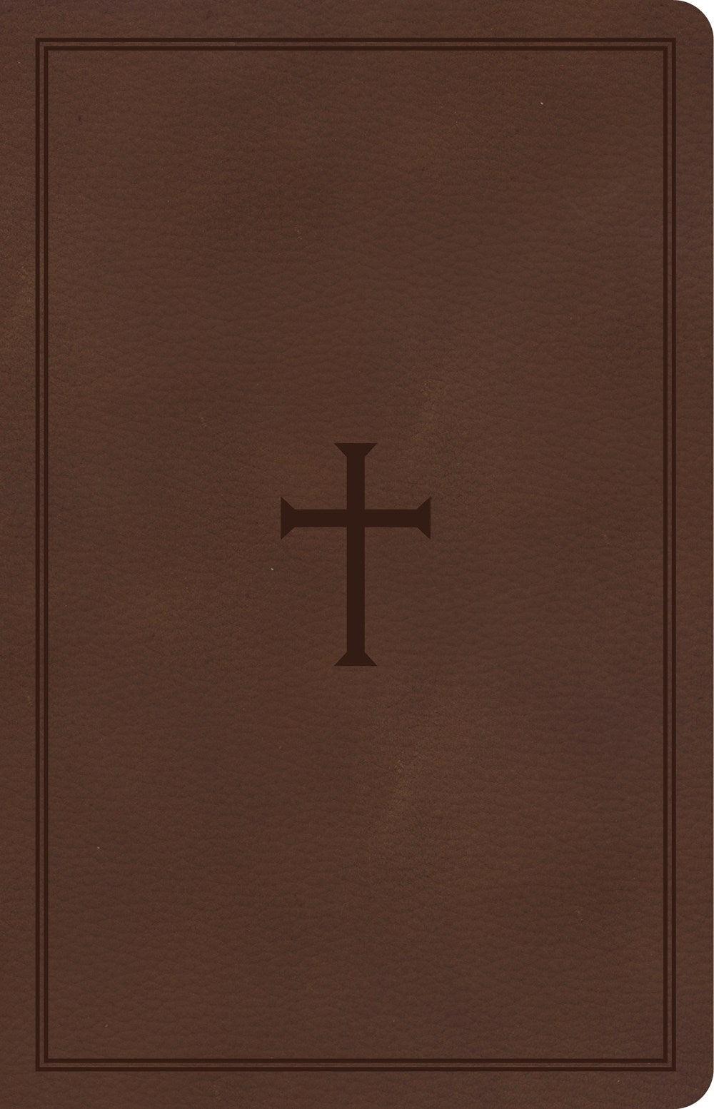 Productafbeelding: voorkant van CSB Large Print Personal Size Reference Bible-Brown LeatherTouch