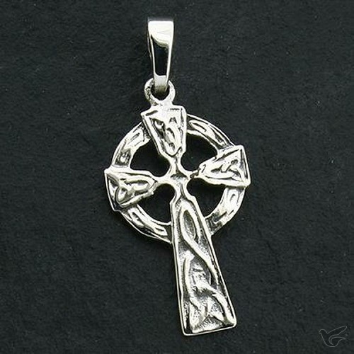 Productafbeelding: voorkant van Silver pendant celtic cross 24x13mm