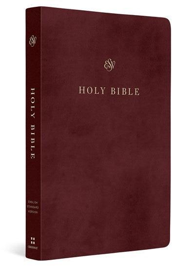 Productafbeelding: voorkant van ESV Gift And Award Bible-Burgundy TruTone