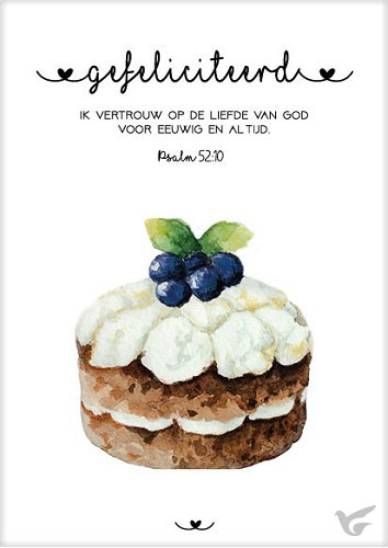 Productafbeelding: voorkant van Kaart gefeliciteerd psalm 52:10