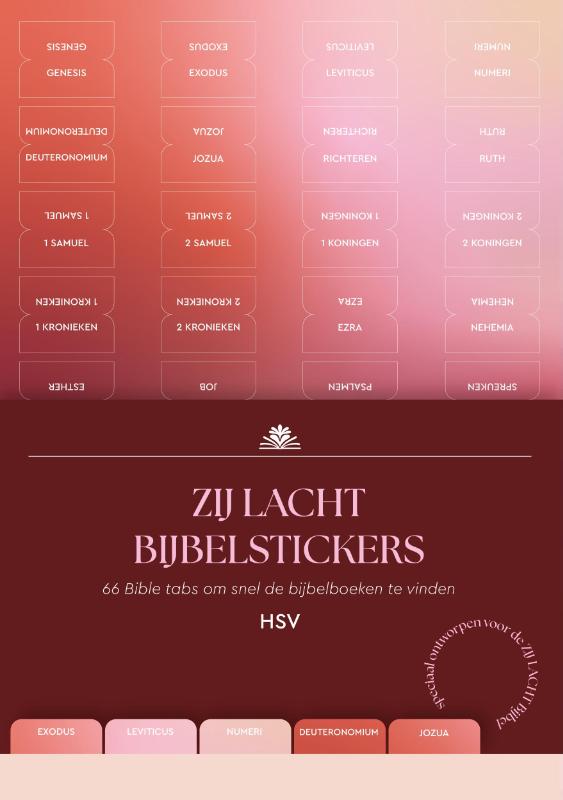 Productafbeelding: voorkant van Zij Lacht bijbelstickers HSV