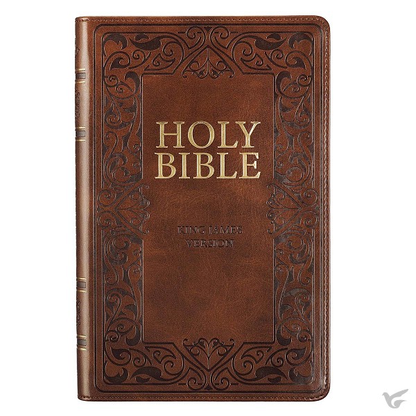 Productafbeelding: voorkant van KJV Deluxe Gift Bible brown index