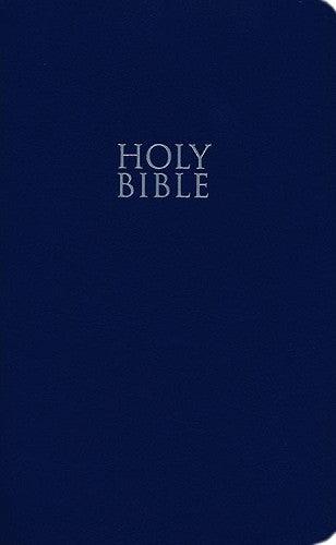 Productafbeelding: voorkant van NIV Gift & Award Bible (Comfort Print)-Blue Leather-Look