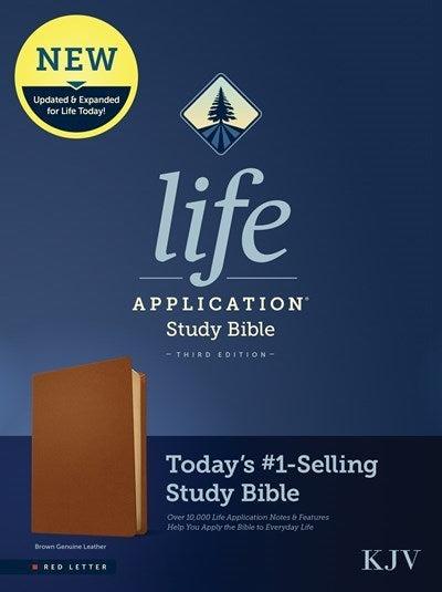 Productafbeelding: voorkant van KJV Life Application Study Bible (Third Edition)-RL-Brown Genuine Leather