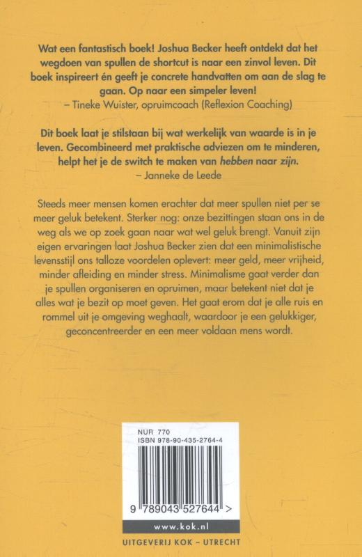 Productafbeelding: achterkant van Meer door minder