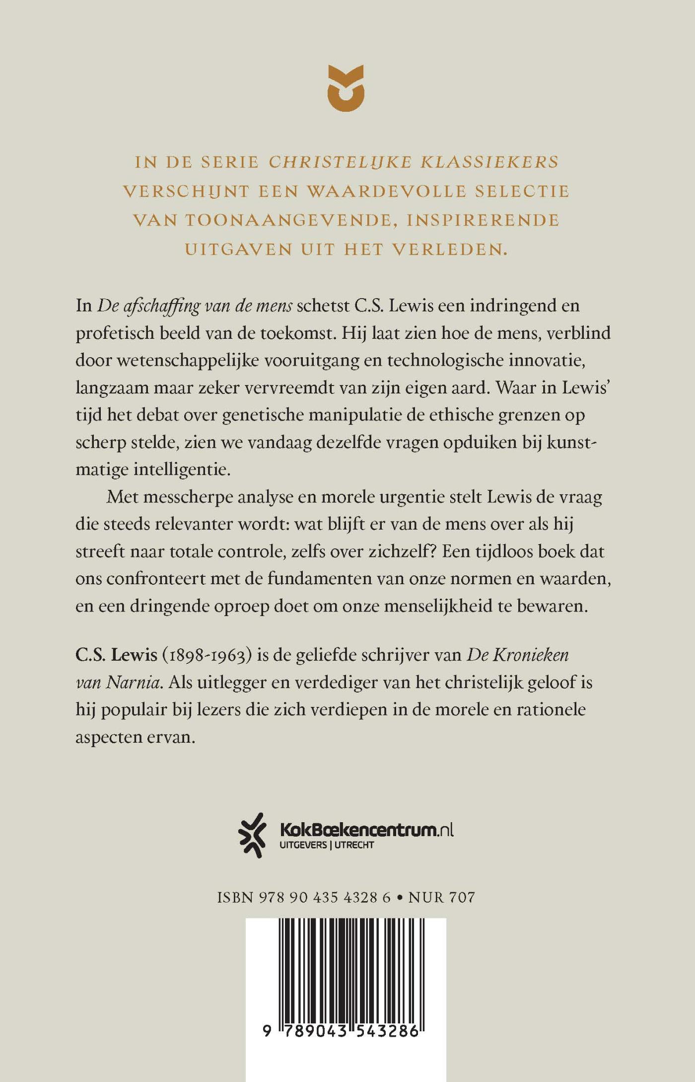 Productafbeelding: achterkant van De afschaffing van de mens