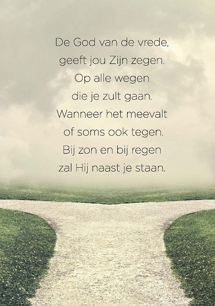 Productafbeelding: voorkant van Wenskaart De God van de vrede geeft jou