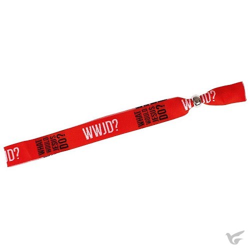 Productafbeelding: voorkant van Event-armband WWJD rood