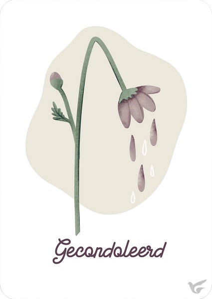 Productafbeelding: voorkant van Kaart gecondoleerd