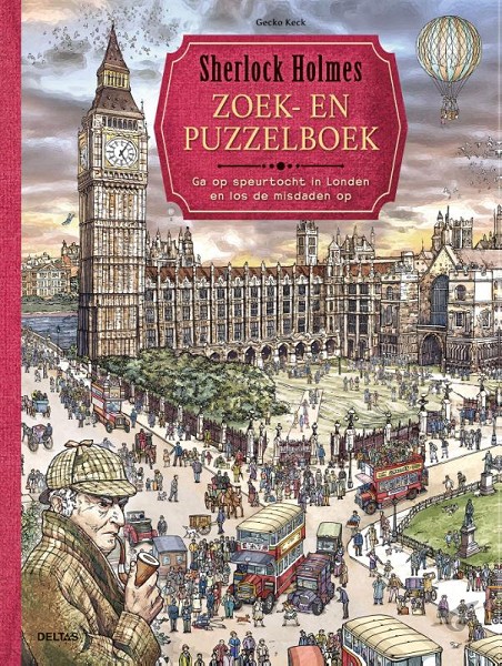 Productafbeelding: voorkant van Sherlock Holmes zoek- en puzzelboek