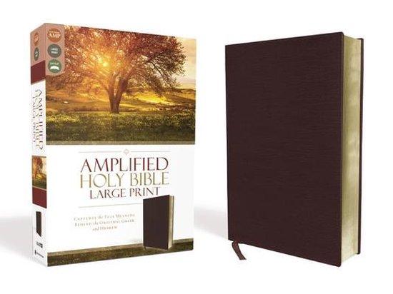 Productafbeelding: voorkant van Amplified Holy Bible/Large Print (Revised)-Burgundy Bonded Leather