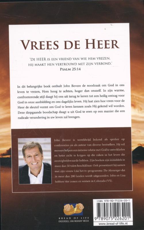 Productafbeelding: achterkant van Vrees voor de Heer