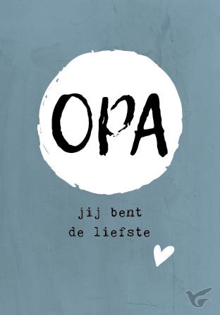 Productafbeelding: voorkant van Wenskaart opa jij bent de liefste