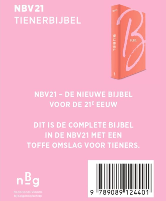 Productafbeelding: achterkant van NBV21 Tienerbijbel (oranje)