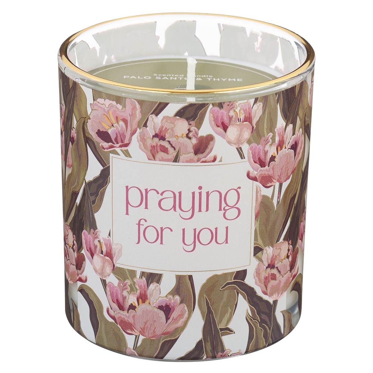 Productafbeelding: voorkant van Praying For You Glass Candle