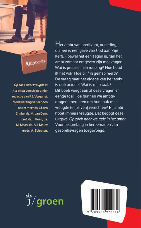 Productafbeelding: achterkant van Op zoek naar vreugde in het ambt