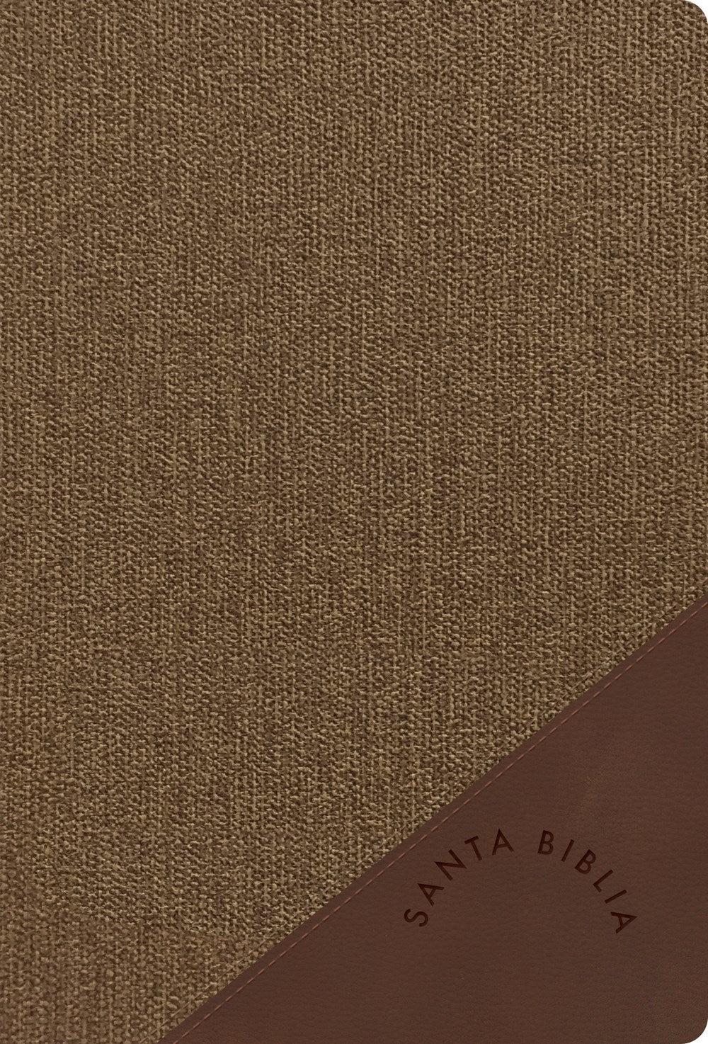 Productafbeelding: voorkant van Span-RVR 1960 Hand Size Giant Print Bible (Biblia Letra Grande Tamano Manual)-Brown TwoTone LeatherTouch