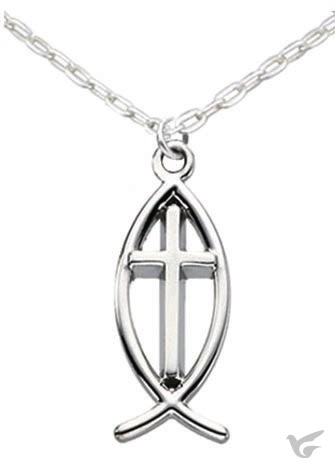 Productafbeelding: voorkant van Ichthus fish with cross