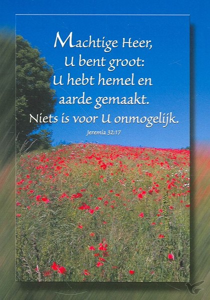 Productafbeelding: voorkant van Wenskaart jeremia 32:17