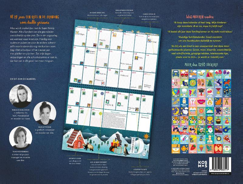 Productafbeelding: achterkant van De handigste Super Family Planner 2025