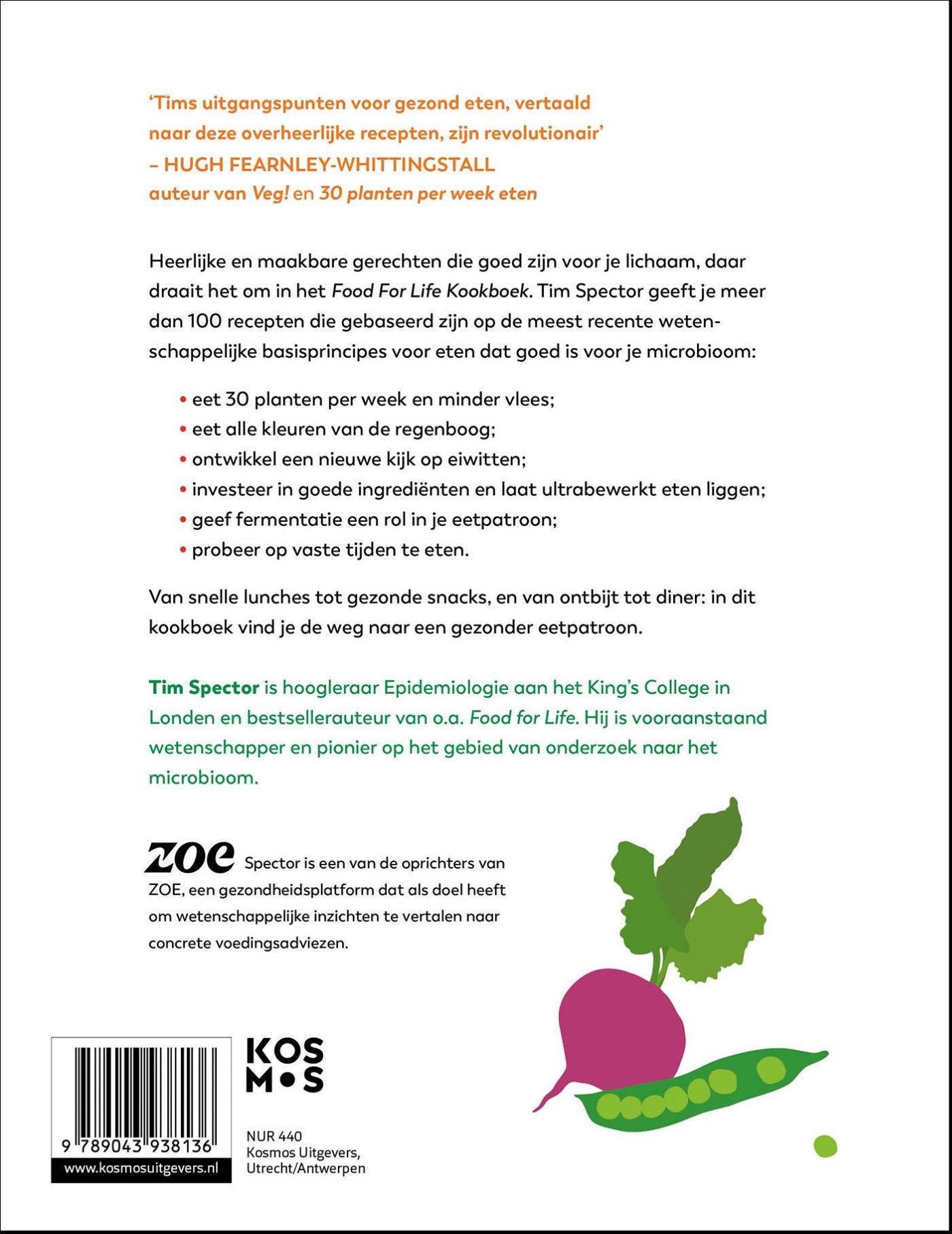 Productafbeelding: achterkant van Het Food For Life Kookboek
