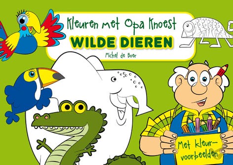 Productafbeelding: voorkant van Kleuren met opa knoest wilde dieren