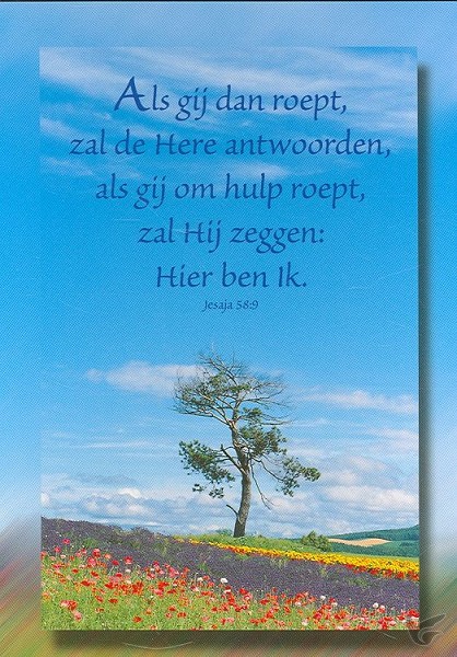 Productafbeelding: voorkant van Ansichtkaart jesaja 58:9