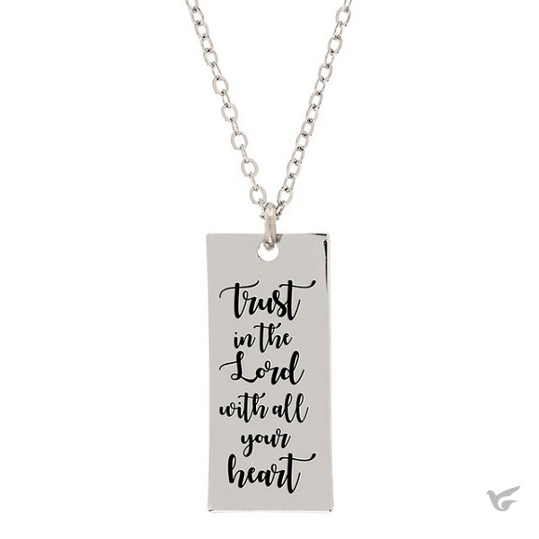 Productafbeelding: voorkant van Silverplated Pendant/Necklace trust in t