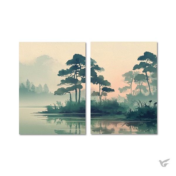 Productafbeelding: voorkant van Wandbord A3  Misty morning