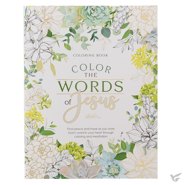 Productafbeelding: voorkant van Color the Words of Jesus Coloring Book
