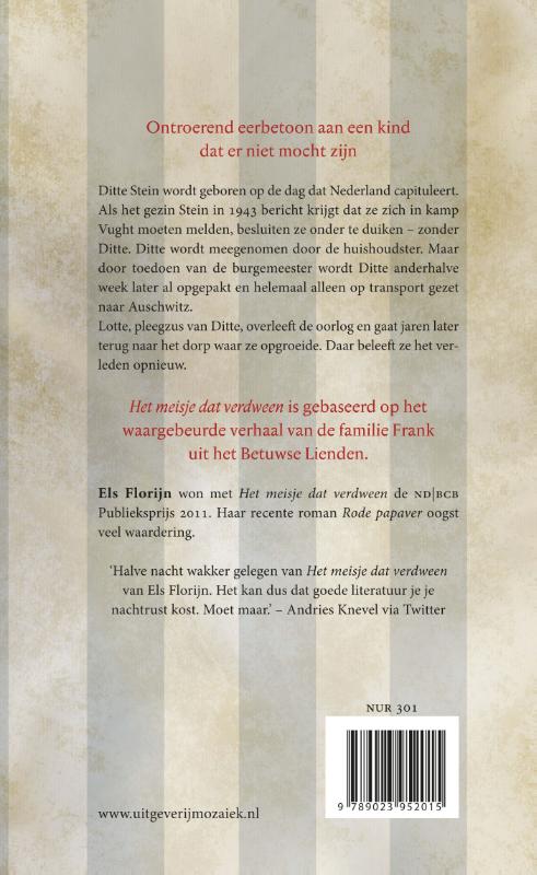 Productafbeelding: achterkant van Het meisje dat verdween