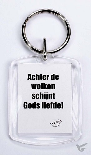 Productafbeelding: voorkant van Sleutelhanger achter de wolken schijnt g