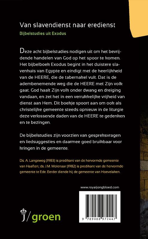 Productafbeelding: achterkant van Van slavendienst naar eredienst
