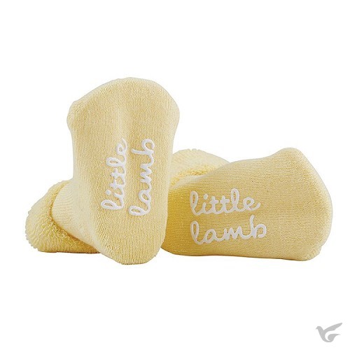 Productafbeelding: voorkant van Baby socks little lamb yellow
