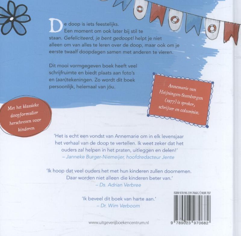 Productafbeelding: achterkant van Gefeliciteerd, je bent gedoopt!