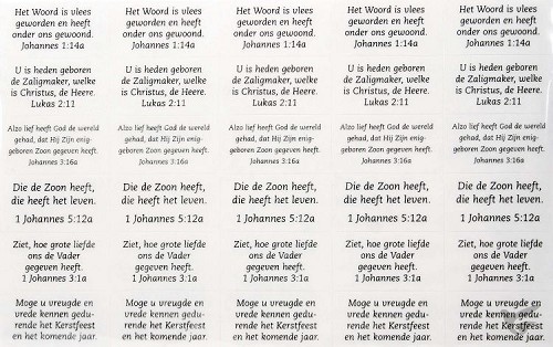 Productafbeelding: voorkant van Stickervel 60 transp met teksten kerst